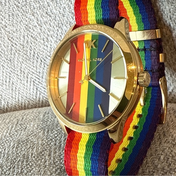 Michael Kors Runway Mercer Pride Rainbow Watch - Picture 2 of 11